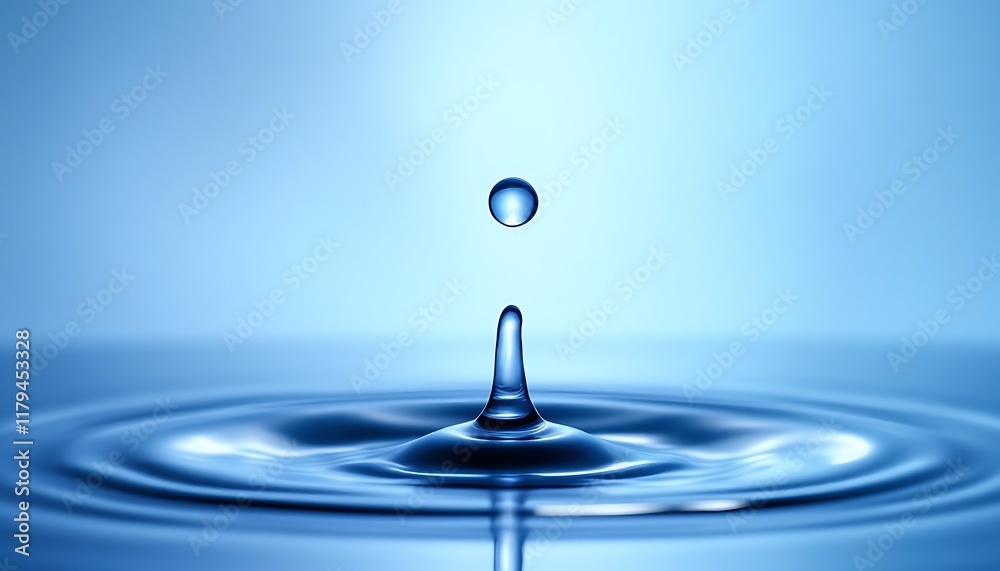 A Single Drop of Water Creates a Stunning Ripple Effect on the Surface of Still Water A Single Drop of Water Creates a Stunning Ripple Effect on the Surface of Still Water