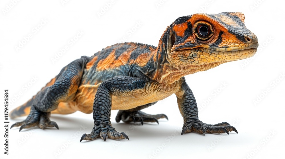Obraz premium Eustreptospondylus Dinosaur on White Background. Generative AI