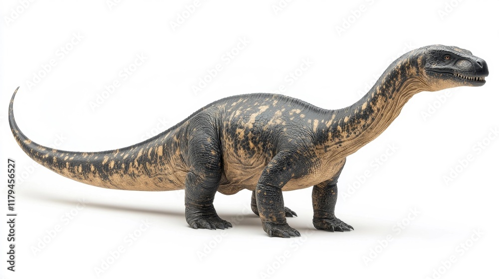 Isolated Elasmosaurus on White Background. Generative AI Isolated Elasmosaurus on White Background. Generative AI