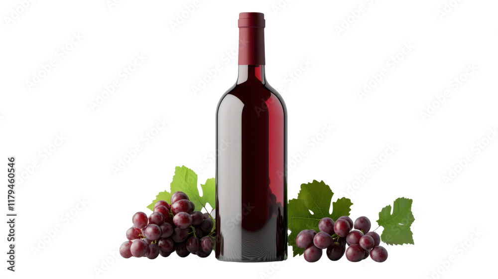 red wine and grapes isolated on white background red wine and grapes isolated on white background