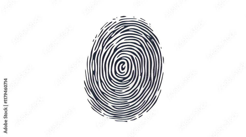 fingerprint isolated on white background fingerprint isolated on white background