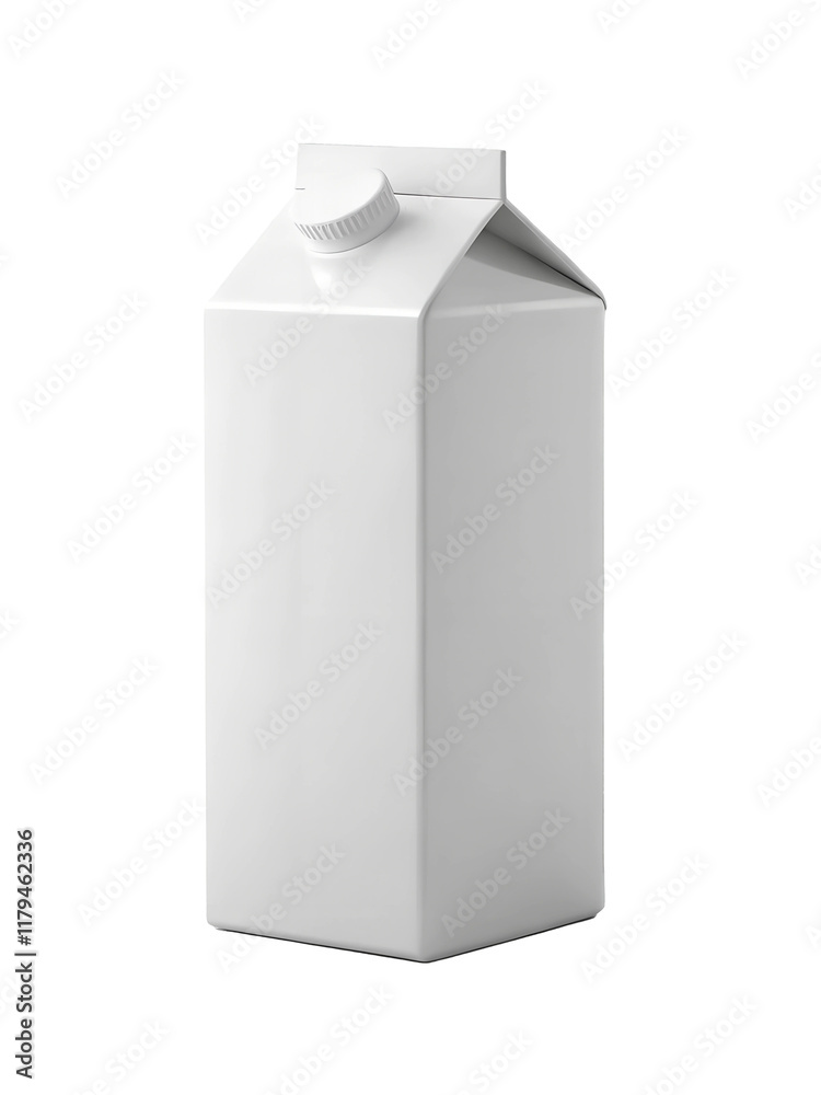 Milk carton 3d white blank pack mockup. Cardboard container front view. Isolated white transparent background. Milk carton 3d white blank pack mockup. Cardboard container front view. Isolated white transparent background.