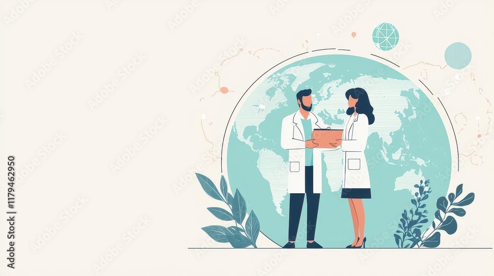 Obraz premium NGO founder resolving funding gaps for a global health initiative, blending ambition with practicality, strategy, vision, problemsolving