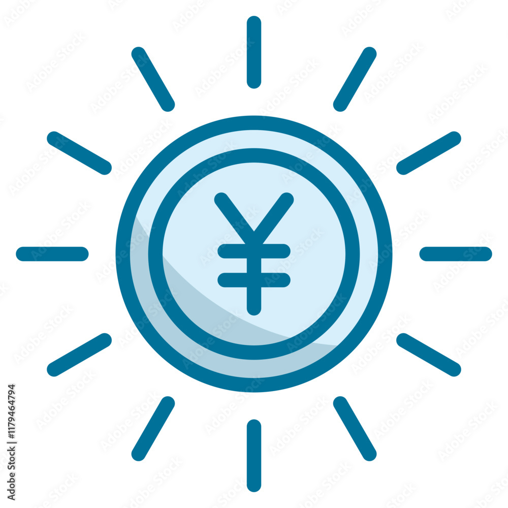 Obraz premium Yen Sign Icon