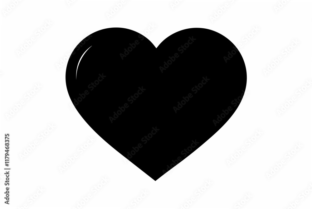 heart  silhouette vector illustration heart  silhouette vector illustration