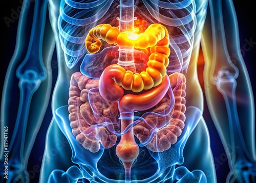 Diverticulitis CT Scan: High-Resolution Medical Image Showing Inflammation in the Colon photo