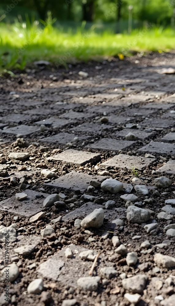 Dirt, terrain or gravel stone road surface pattern in outdoor environmental. Background and textured photo, professional photography, with white tones Dirt, terrain or gravel stone road surface pattern in outdoor environmental. Background and textured photo, professional photography, with white tones