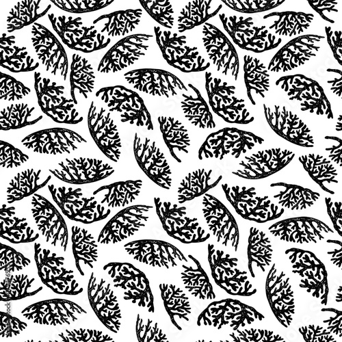Abstract seamless pattern with branches