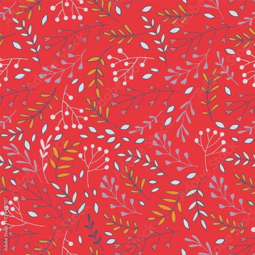 Botanical leaves seamless design