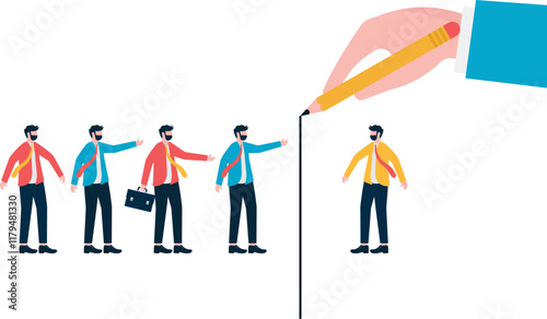 Social media illustration, business concept, web design

