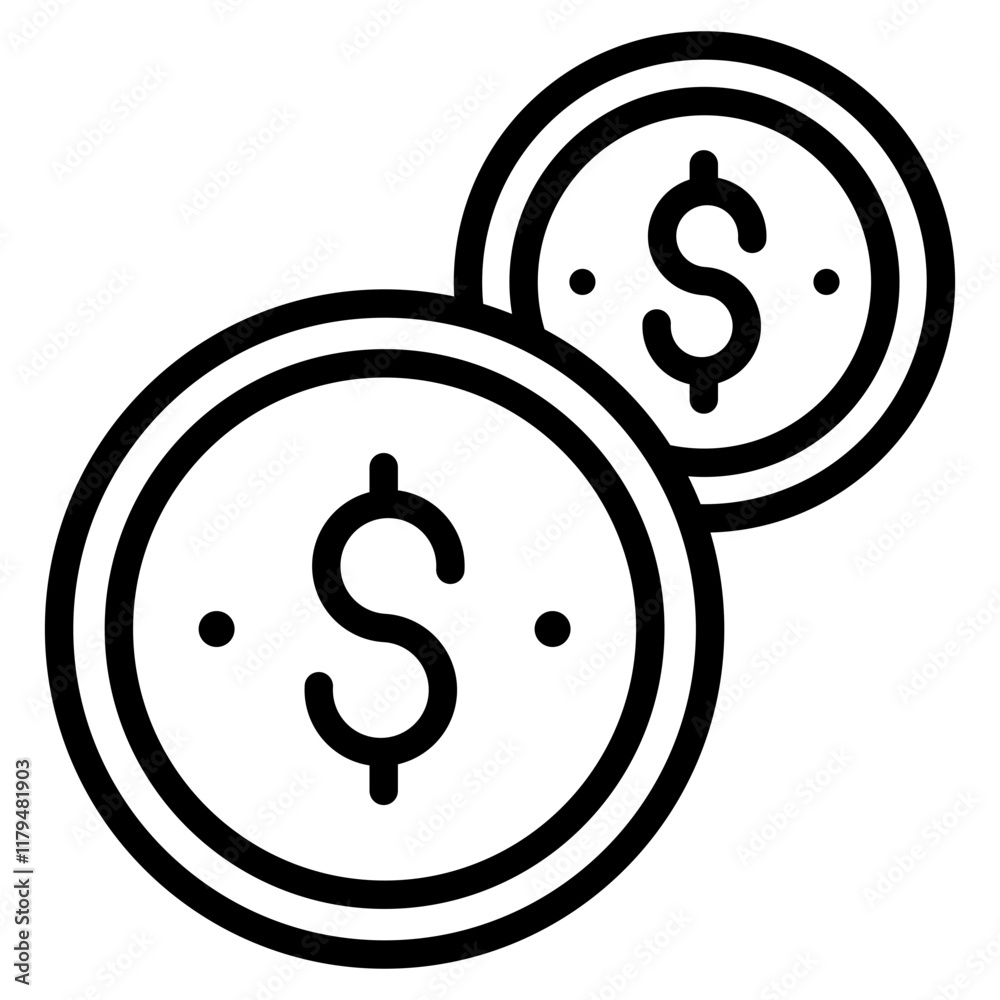 Dollar Sign Icon Element For Design Dollar Sign Icon Element For Design