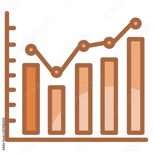 Line Chart  Icon Element For Design