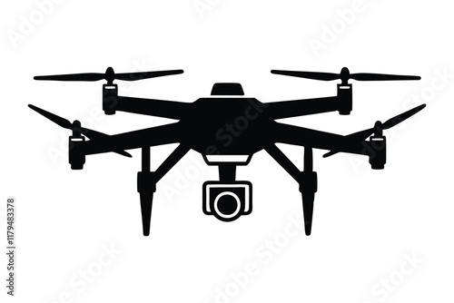 Drone vector style silhouette