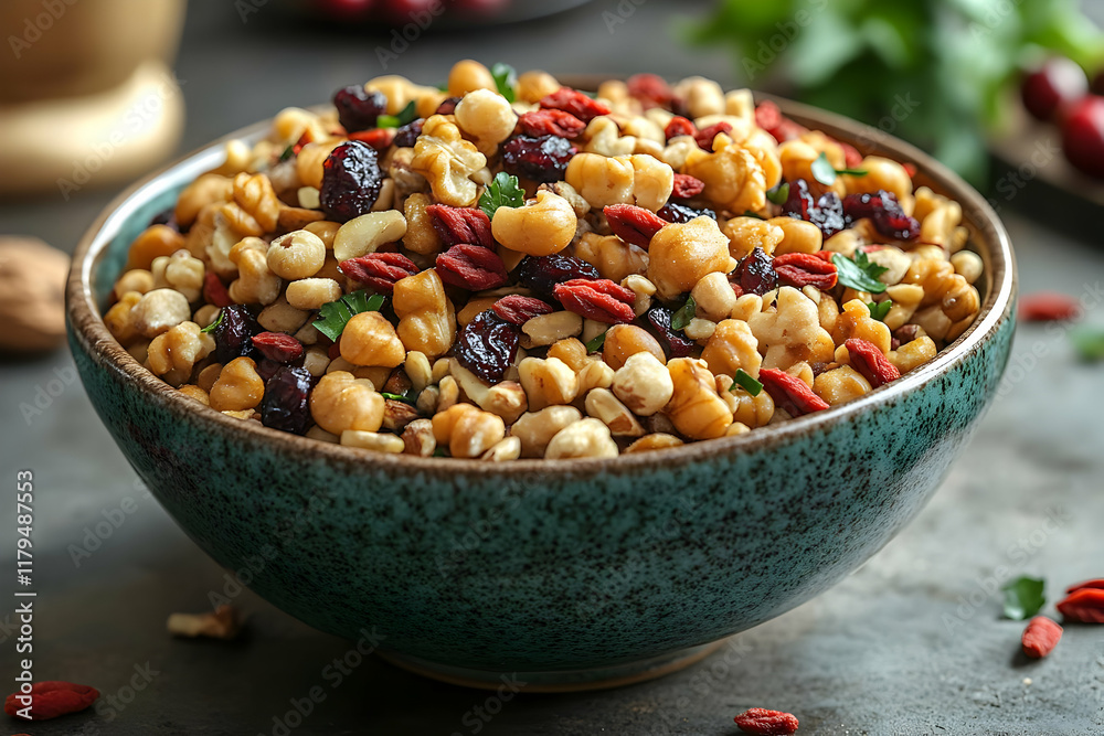 Healthy and Delicious Chickpea Salad with Goji Berries, Walnuts, and Cranberries Healthy and Delicious Chickpea Salad with Goji Berries, Walnuts, and Cranberries