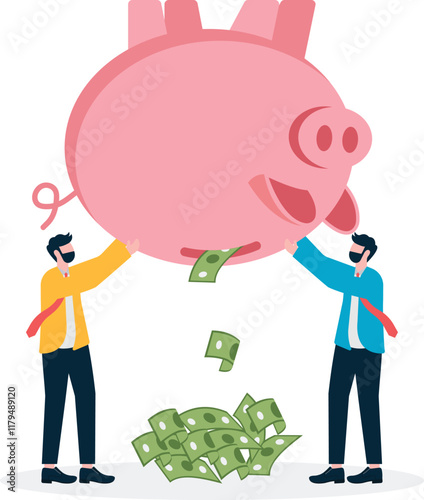 Social media illustration, business concept, web design

