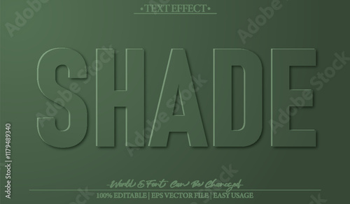 Shade Vector Text Effect Editable Alphabet Light Transparent Soft