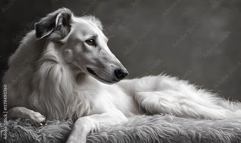 Elegant Borzoi Portrait Elegant Borzoi Portrait