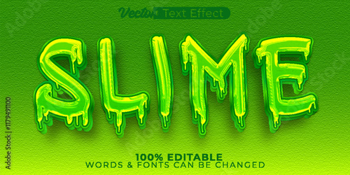 Slime Vector Text Effect Editable Alphabet Mucus Blob Toxic