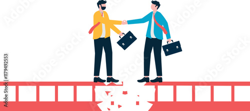 Social media illustration, business concept, web design

