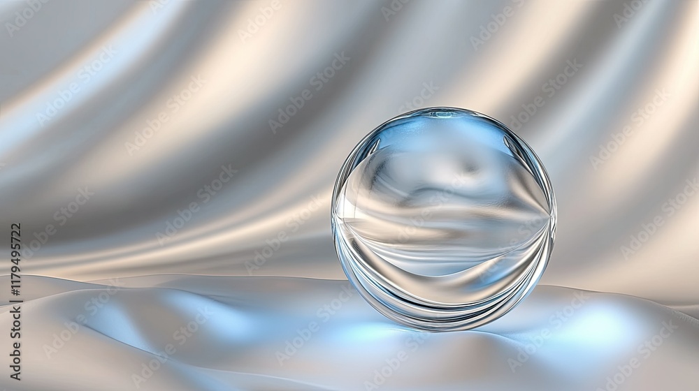 Glass sphere with an intricate map of Asia rests on a minimalist light blue table against a soft white backdrop Glass sphere with an intricate map of Asia rests on a minimalist light blue table against a soft white backdrop