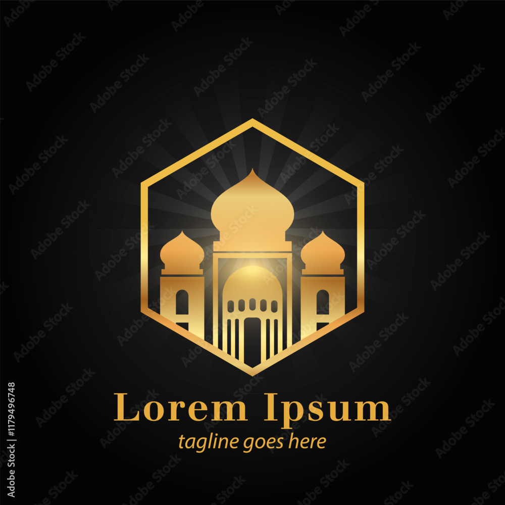 Obraz premium Islamic logo design. Mosque logo. Islam logo
