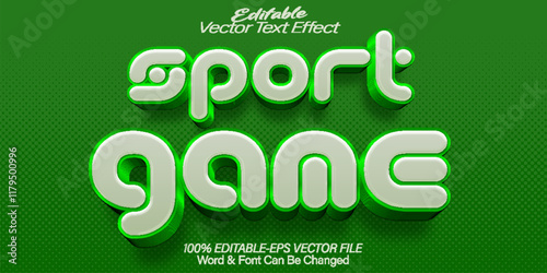 Sport Game Vector Text Effect Editable Alphabet Football Stadium Play