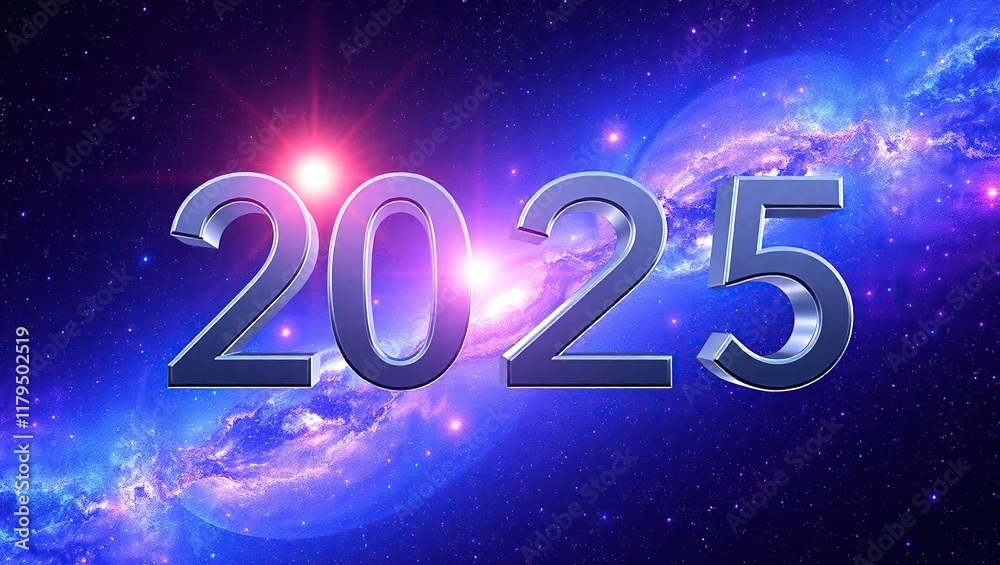Cosmic 2025 New Year Space Background Cosmic 2025 New Year Space Background