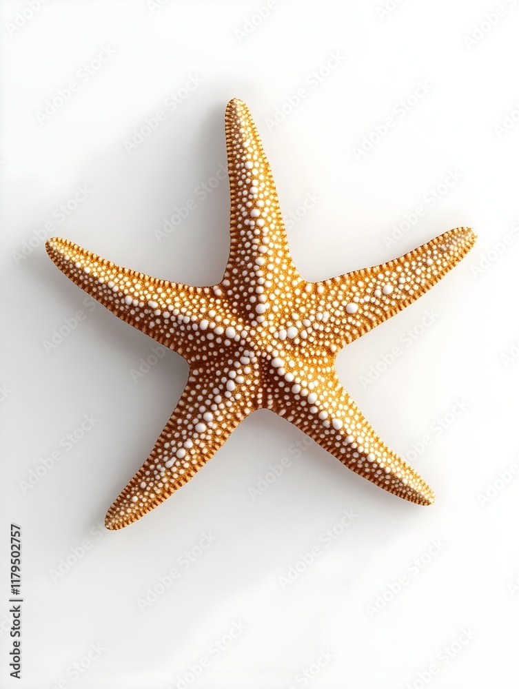 A minimalist rendering of a starfish in soft brown on a white canvas. A minimalist rendering of a starfish in soft brown on a white canvas.