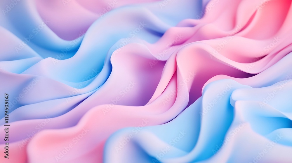 Fototapeta premium Luminescent Pastel Waves:A Serene and Ethereal Abstract Design