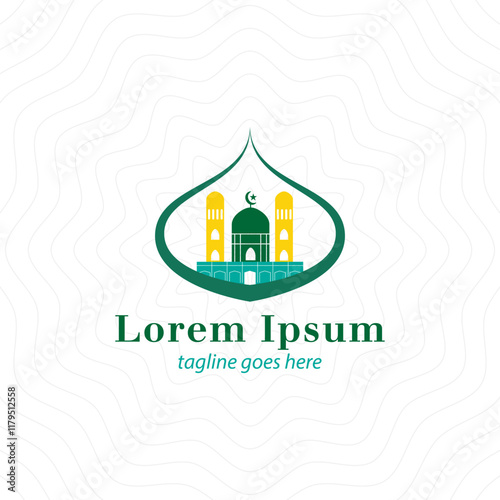 Islamic logo design. Mosque logo. Islam logo