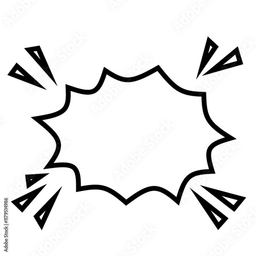 black and white comic speech bubbles  isolated on a white background