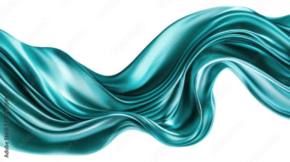 Abstract Teal Flow: A captivating 3D rendering of flowing teal fabric creating a dynamic and elegant abstract design. Abstract Teal Flow: A captivating 3D rendering of flowing teal fabric creating a dynamic and elegant abstract design.