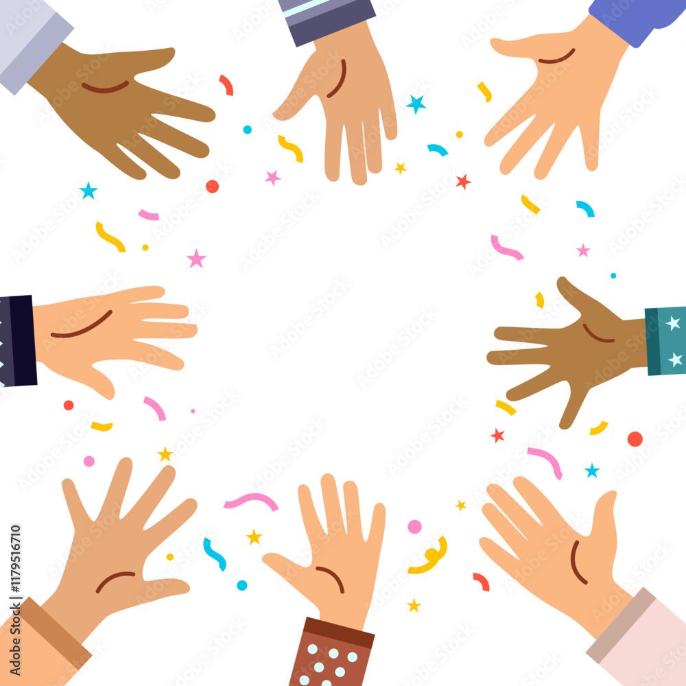 Fototapeta premium Children Hands Illustration