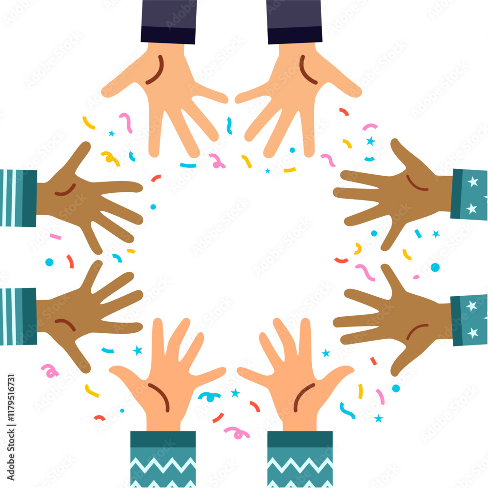 Fototapeta premium Children Hands Illustration