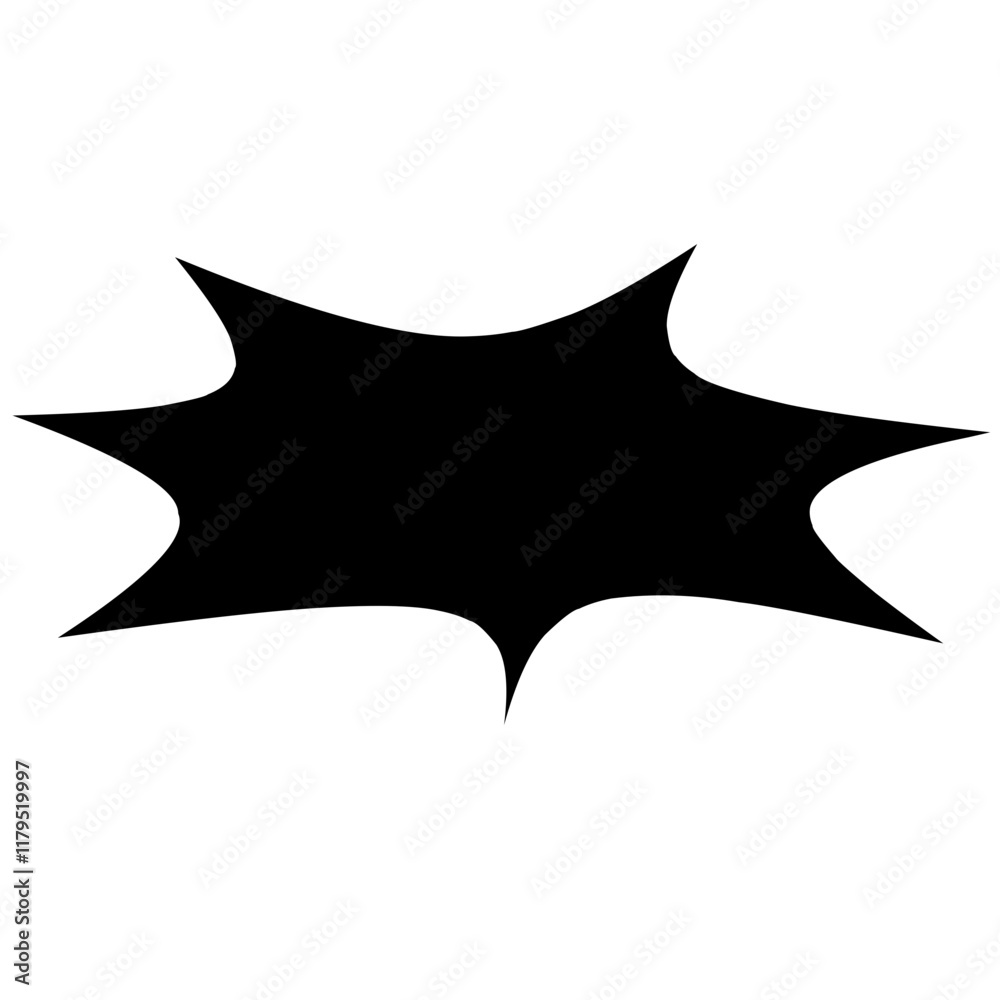 silhouette of dynamic Comic Elements silhouette of dynamic Comic Elements