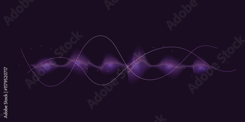 Abstract sound wave equalizer speaker artificial intelegent technology motion spectrum puls vibrant background vector illustration