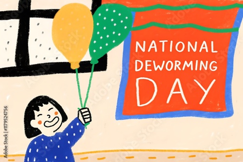 deworming day, national deworming day, Poster, Banner, Story, Social Media Poster. photo