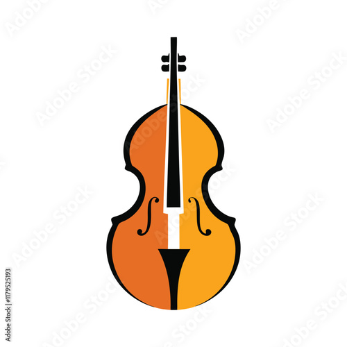 Cello color icon vector on White Background ,Vector Art Illustration on white background.