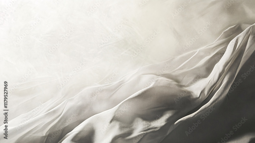 Obraz premium White soft cloth flowing in sunlight, abstract background texture