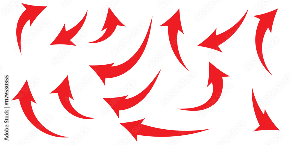 Black arrows set. Curved arrows. Arrow sign. Flat style icons. Black arrows set. Curved arrows. Arrow sign. Flat style icons.