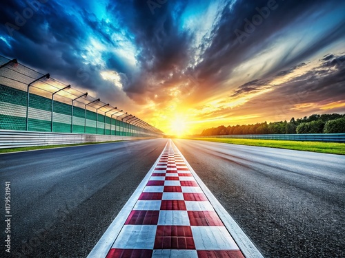Empty Race Track Starting Grid - Long Exposure Photography