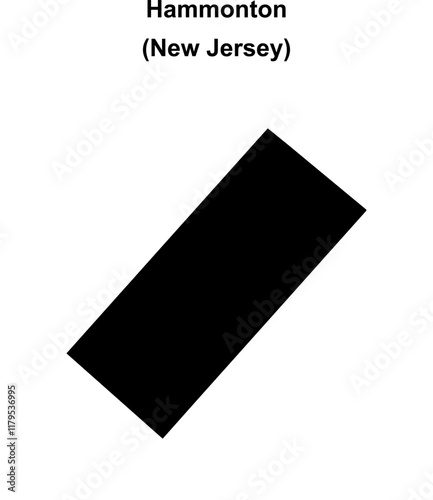 Hammonton (New Jersey) blank outline map