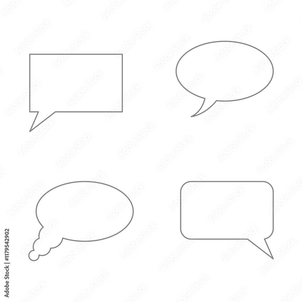 Shape for speaking, speech bubbles Shape for speaking, speech bubbles
