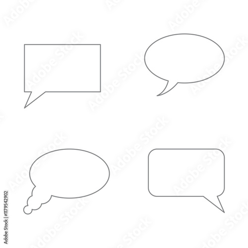 Shape for speaking, speech bubbles