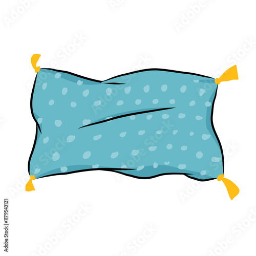 multicolor Pillows in flat cartoon style