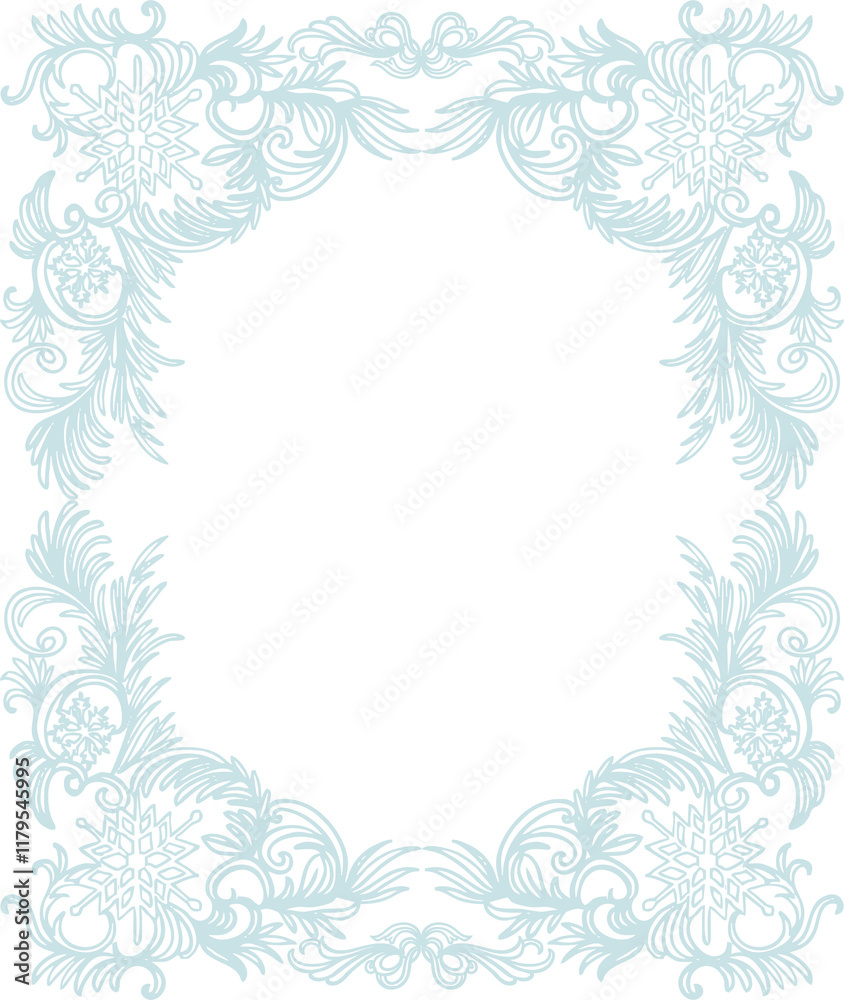 Happy New Year, Merry Christmas - light ornate frames imitating frost patterns on the windows. Monochrome (png) digital illustration in a flat style on a transparent background. Happy New Year, Merry Christmas - light ornate frames imitating frost patterns on the windows. Monochrome (png) digital illustration in a flat style on a transparent background.