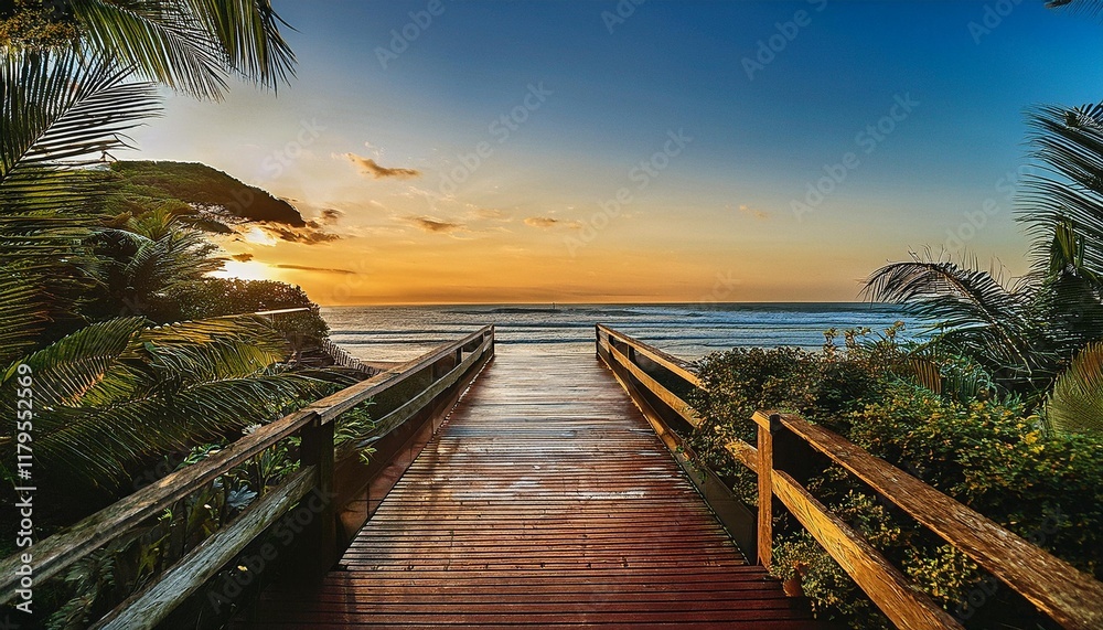 Fototapeta premium sunset on the beach
