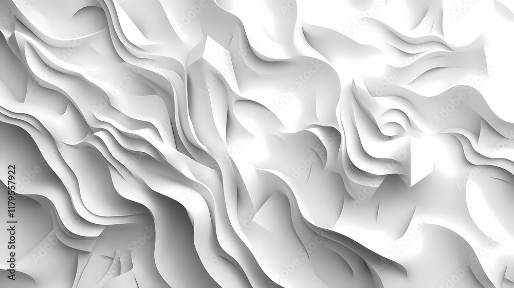 White cube 3d abstract background. Shadowmoss. Illustration White cube 3d abstract background. Shadowmoss. Illustration