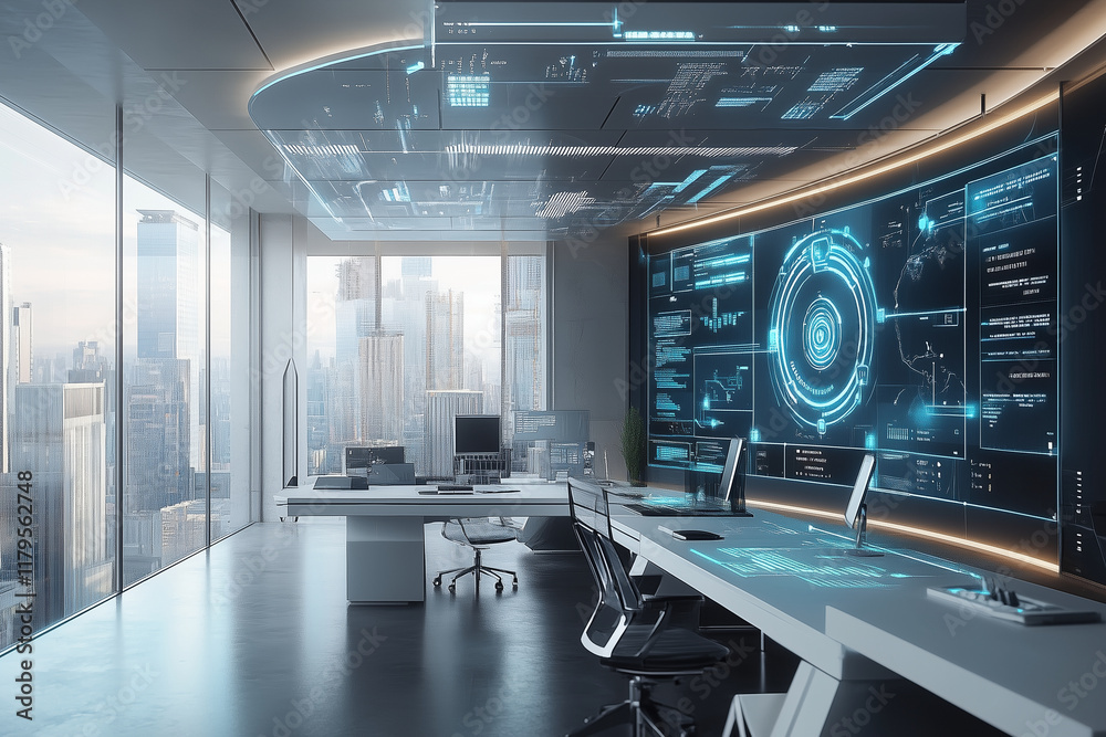 Fototapeta premium A computer cloud technology