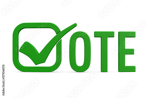 Vote on white background. I...